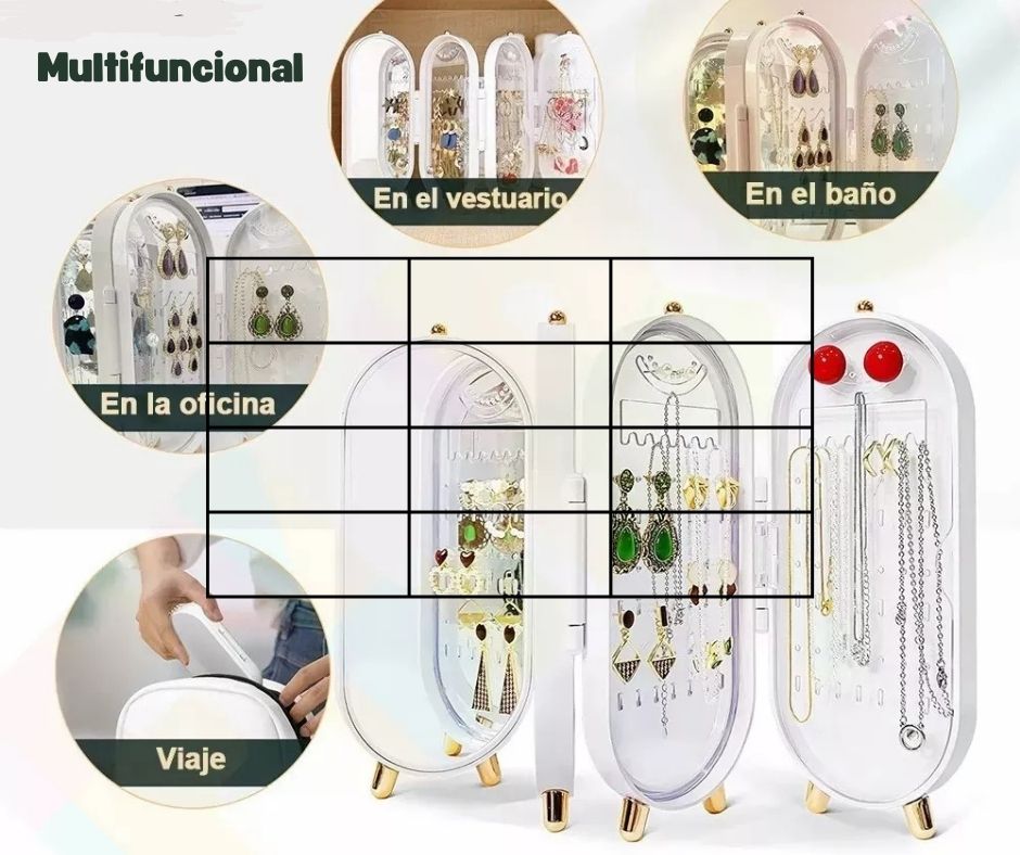 NUEVO JOYERO ORGANIZADOR PLEGABLE CON ESPEJO