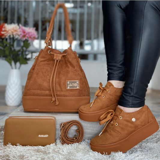 TRIO NAÏA  BOLSO+ZAPATOS+BILLETERA