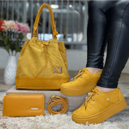 TRIO NAÏA  BOLSO+ZAPATOS+BILLETERA
