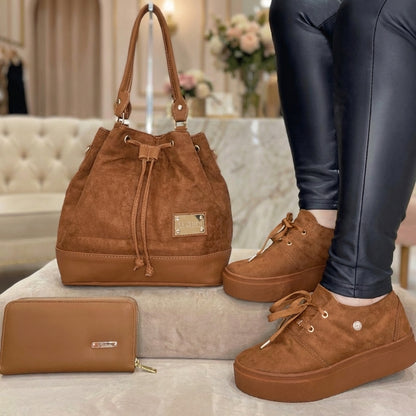 TRIO NAÏA  BOLSO+ZAPATOS+BILLETERA