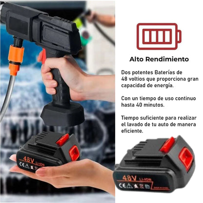 Hidrolavadora Recargable con 2 Baterías