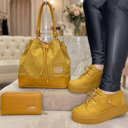 TRIO NAÏA  BOLSO+ZAPATOS+BILLETERA
