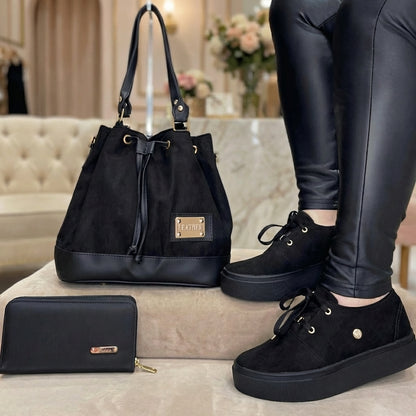 TRIO NAÏA  BOLSO+ZAPATOS+BILLETERA
