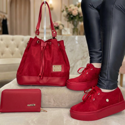 TRIO NAÏA  BOLSO+ZAPATOS+BILLETERA